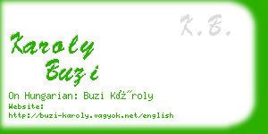 karoly buzi business card